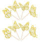 Rssta i Butterfly Cupcake Toppers, Gold Glitter, 24 Pack, Assembled for Baby Shower, Wedding, Kids Birthday Party Decorations