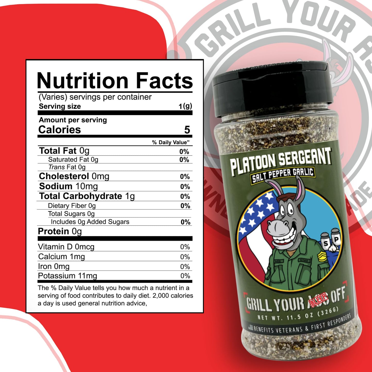 Gyao Psg Salt Pepper Garlic Seasoning - All-Natural Bbq Seasonings And Rubs For Beef, Steak, Burgers, Pork & Chicken - Msg & Glu