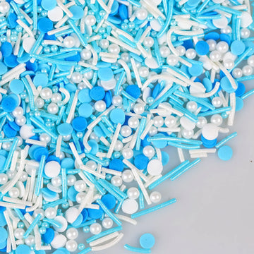 Sprinkles For Cake Decorating, Edible Blue Sprinkles Topper, Cookie Sprinkles For Cupcakes, Candy, Cream, Chocolate Cake Decorat