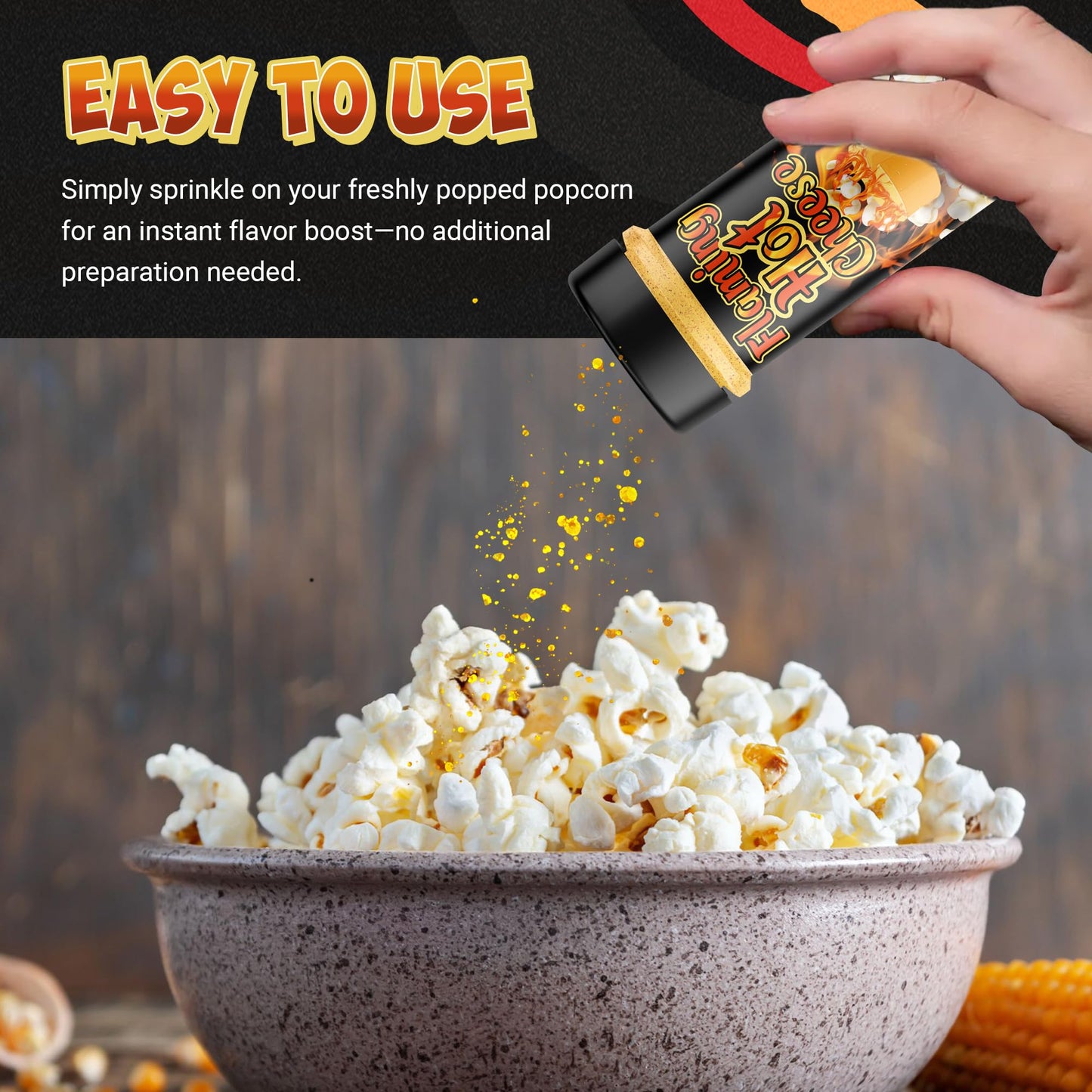Smash Seasonings Flaming Hot Cheese Popcorn Seasoning, 2 Pack, 3.1oz Shaker Bottles