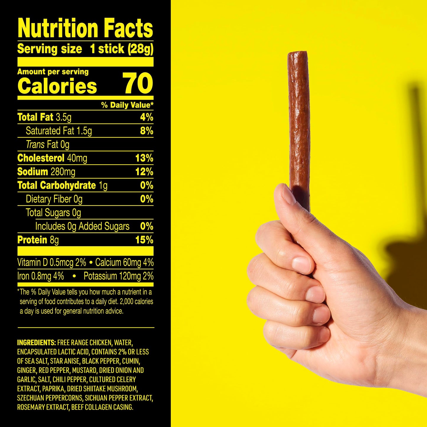 Lorissa'S Kitchen Premium Chicken Meat Sticks, Chicka Boom Chicken Flavor, 8G Of Protein Each, Made With Free Range Chicken, Fre