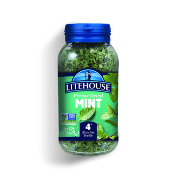 Litehouse Freeze Dried Mint - Substitute For Fresh Mint Leaves, Gluten Free, Vegetarian, Keto, Non-Gmo, No Refrigeration Require