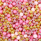 Valentine Sprinkles For Cake Decorating 7 Ounce Rose Gold Pink Sugar Pearl Metallic Sprinkles For Cupcake Toppers, Cookies, Ice