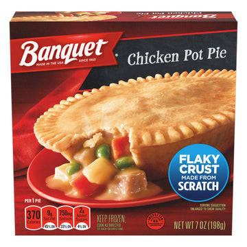 Banquet Chicken Pot Pie, Frozen Pot Pie Dinner, 7 oz.