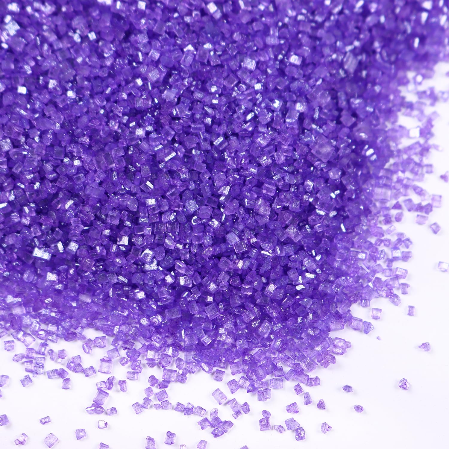 Purple Sanding Sugar for Baking Edible Sparkling Sugar Sprinkles Coarse Sugar Crystals for Valentine Cake Decoration Cookie Cupc