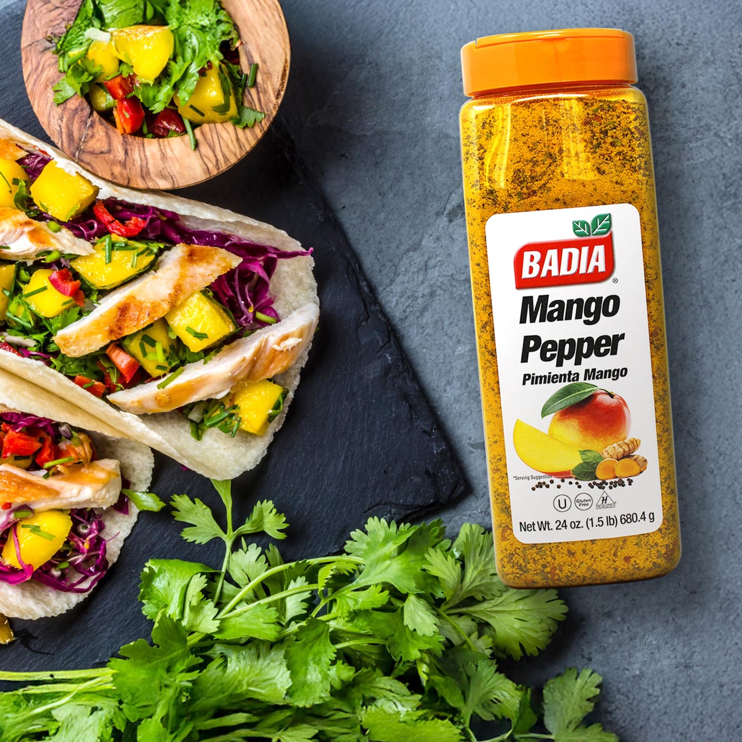 Badia Mango Pepper Seasoning, 24 Oz - Sweet & Zesty Citrus Pepper Blend For Chicken, Seafood & Vegetables
