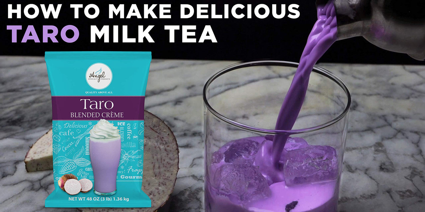 Taro Blended Crème Mix By Angel Specialty Products [3 Lb]