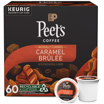 Peet s Coffee, Flavored Light Roast Keurig K-Cup Pods - Caramel Brl  e 60 Count (6 Boxes of 10 K-Cup Pods)