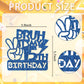 Embhhor Bruh It'S My 15Th Birthday Cake Topper, Dude Bro I'M 15, Teen Boys Happy 15Th Birthday Party Cake Decorations, Blue Glit