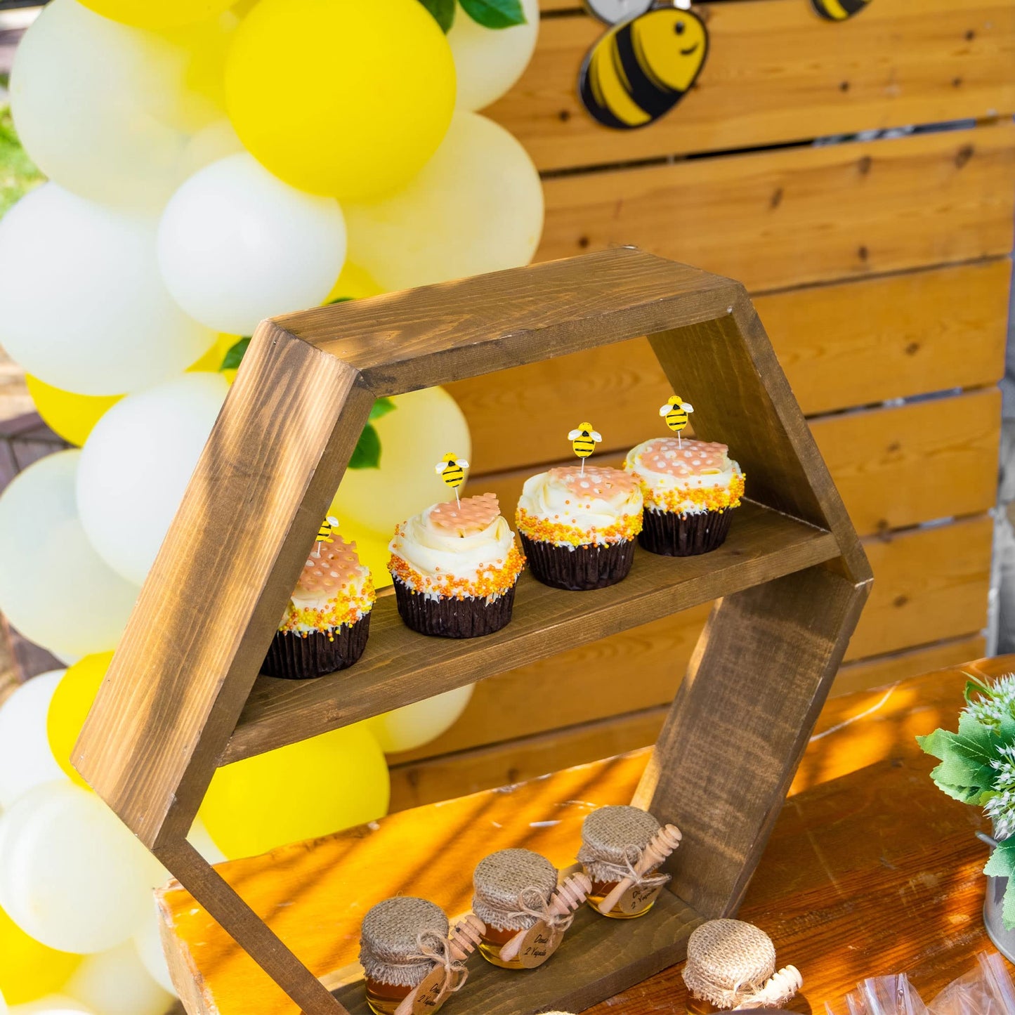 Gyufise 25Pcs Bumble Bee Cupcake Toppers Oh Babee Cupcake Picks Oh Baby Cake Decoration For Bee Theme Baby Shower Kids Birthday