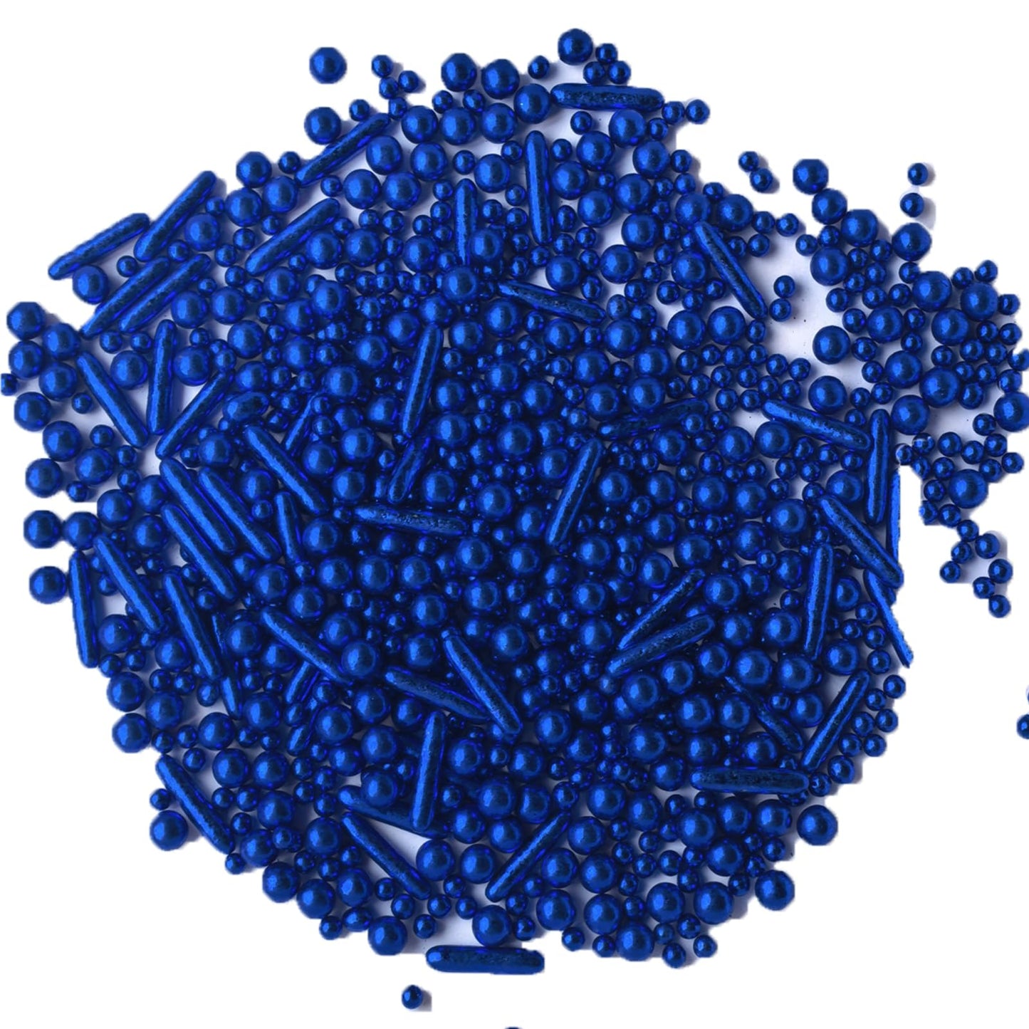 Sprinkles Blue Pearl Sugar Candy Mix Size Baking Cake Decorations Cupcake Toppers Celebrations Shaker Jar Wedding Shower Party (