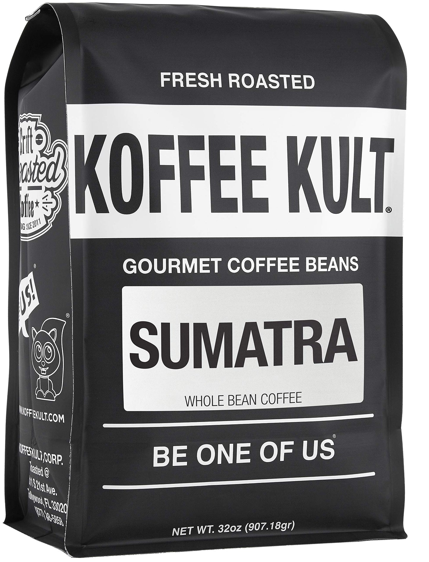Koffee Kult Sumatra Coffee Beans Dark Roast - Indonesian Fresh Roasted Coffee Beans (Whole Bean, 32Oz)
