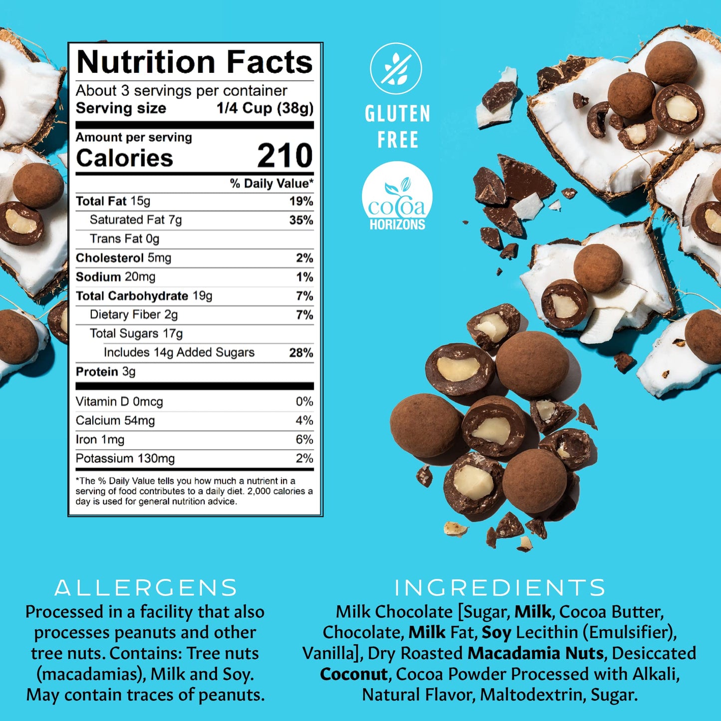 Mauna Loa Premium Hawaiian Chocolate Covered Macadamia Nuts, Milk Chocolate Coconut, Cocoa Dusted, 4 Oz Bag (Pack Of 1)