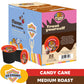 Crazy Cups Candy Cane Flavored Coffee Pods, Medium Roast, 22 Count, Compatible with Keurig K Cup malt-inspired