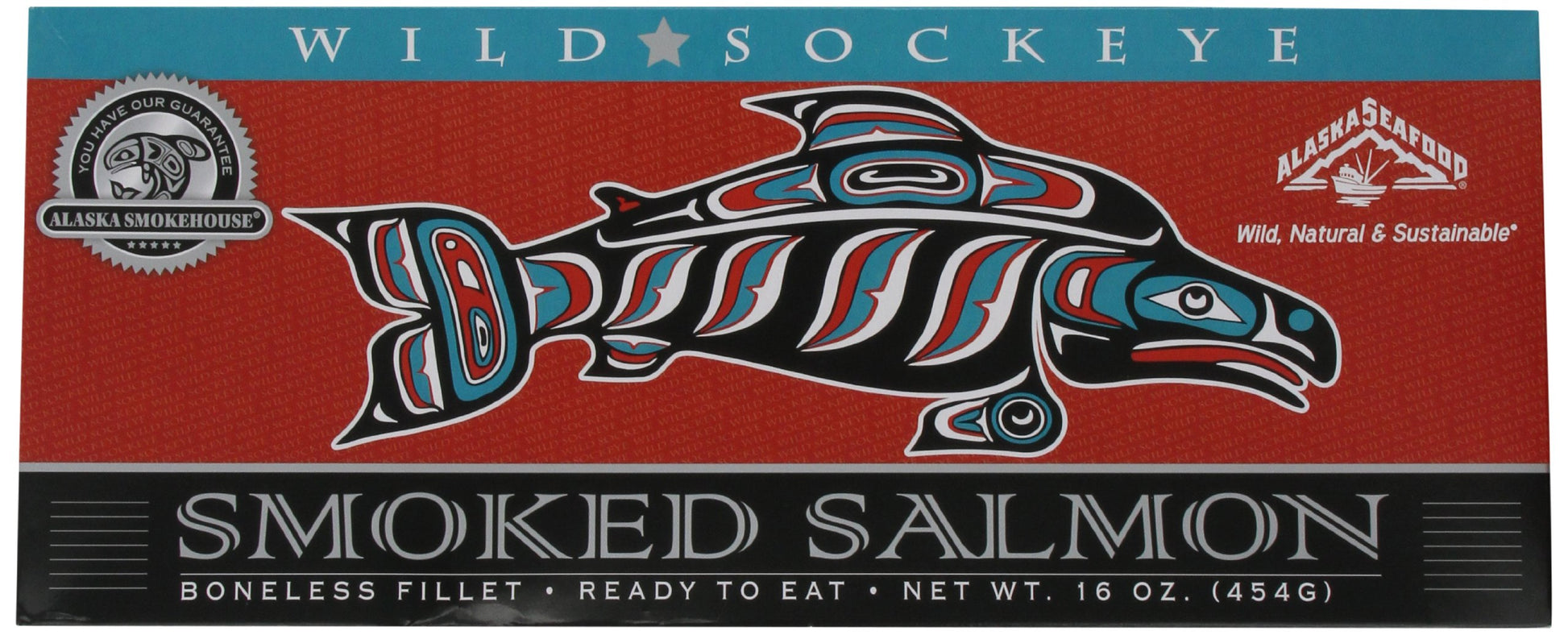 Alaska Smokehouse Smoked Sockeye Fillet Gift Box, 16-Ounce, Pack of 1