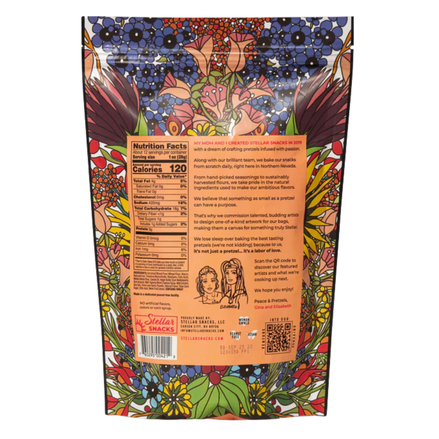 Stellar Snacks Pretzel Braids  Maui Monk  12 Oz Large Bags (Pack of 2) - Vegan  Kosher  Non-GMO  Rods  Twists  Sticks
