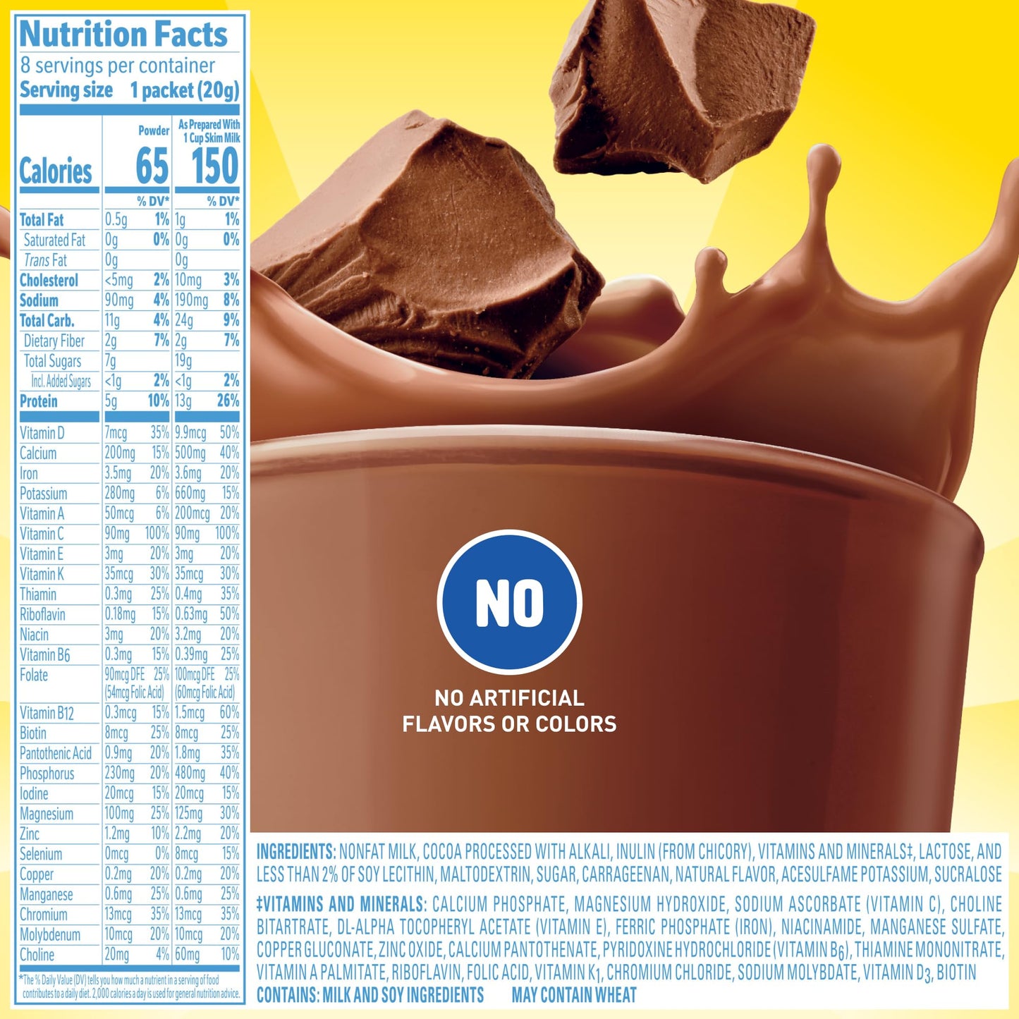 Carnation Breakfast Essentials Light Start Nutritional Powder Drink Mix Rich Milk Chocolate, 8 Count Box of 0.705 oz Packets (Pa