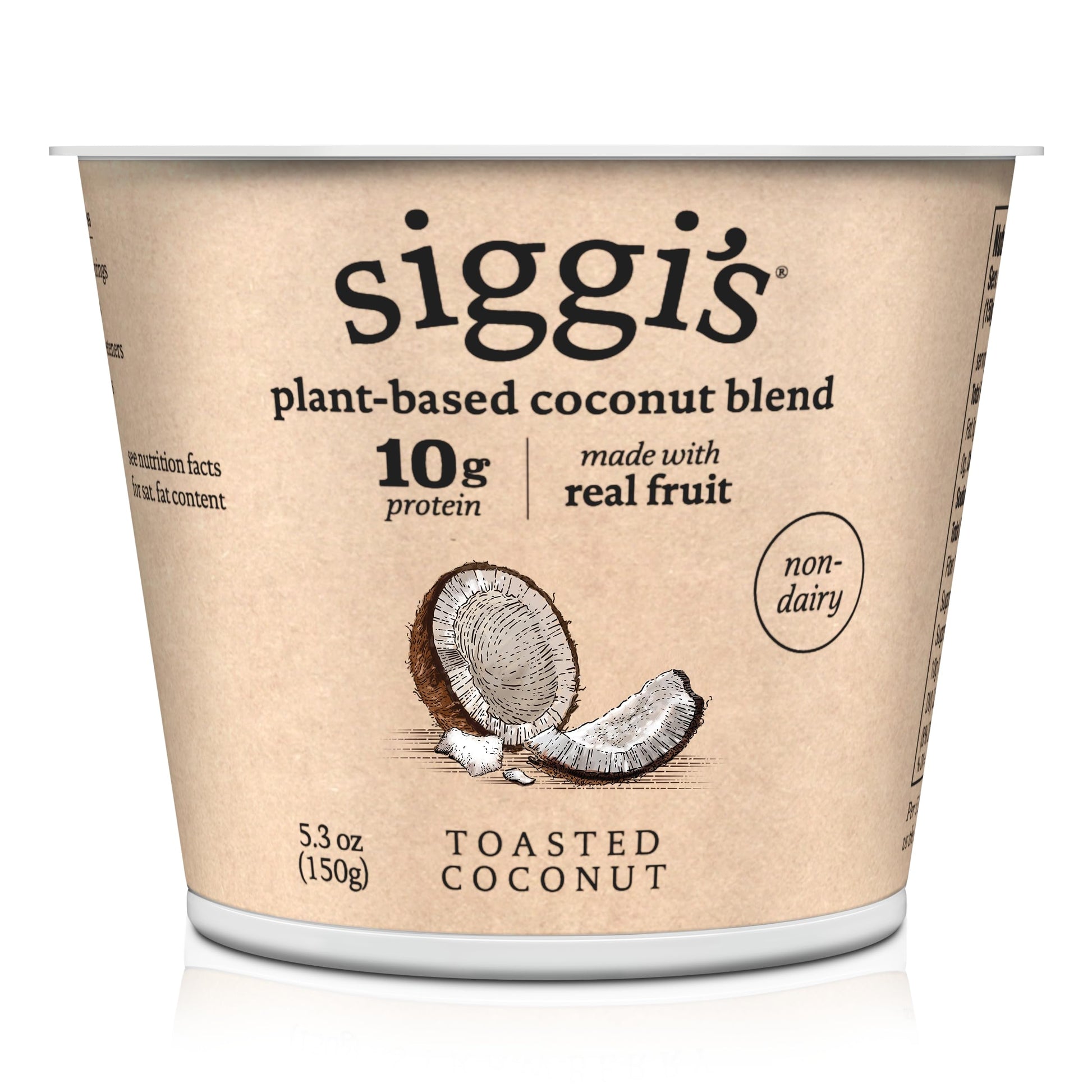 Siggis, Toasted Coconut Plant-Based Yogurt, 5.3 Ounce