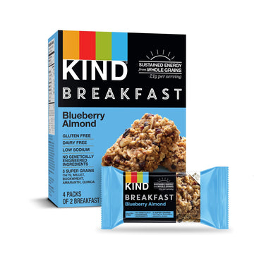 Kind Breakfast Bars, Blueberry Almond, Gluten Free, 1.8Oz, 16 Count