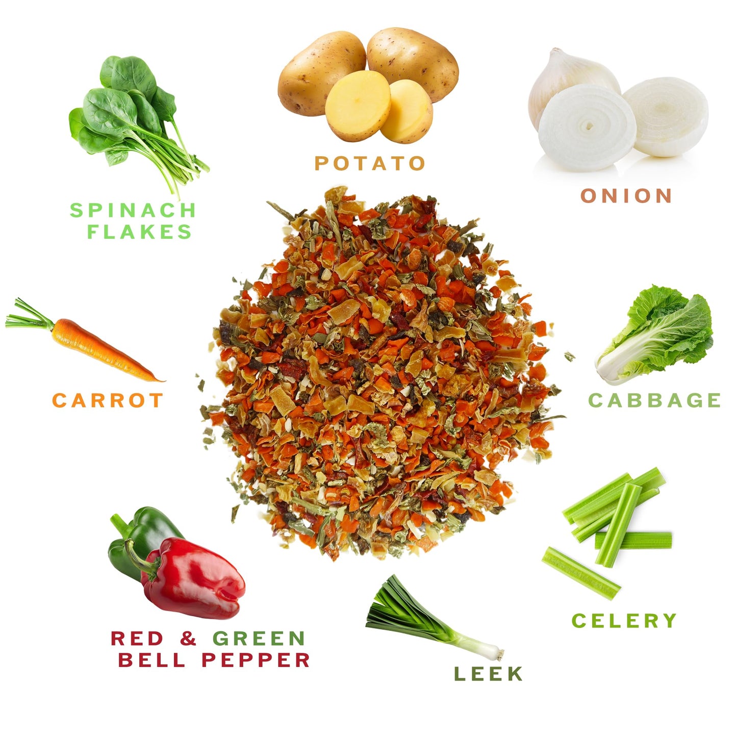 Spices Village Dehydrated Vegetable Ramen Toppings, Mixed Flakes, 32 oz, Gluten Free, Non-GMO, Kosher, Resealable Bulk Bag