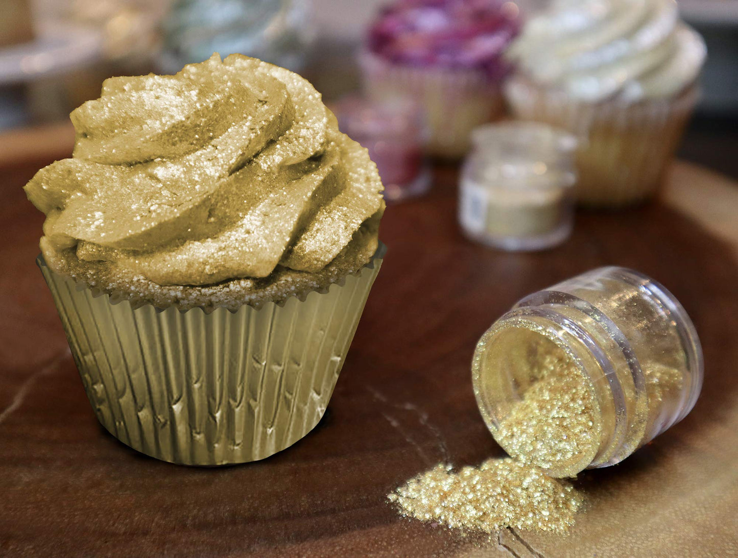 Bakell Tinker Dust - Gold (5G 1X Jar) | Edible Glitter For Cakes, Cupcakes, Cake Pops, Drinks