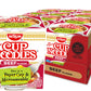 Nissin Cup Noodles Soup, Beef Flavor, Microwaveable Paper Cups, Instant Ramen, 2.25 Ounce (Pack Of 12)