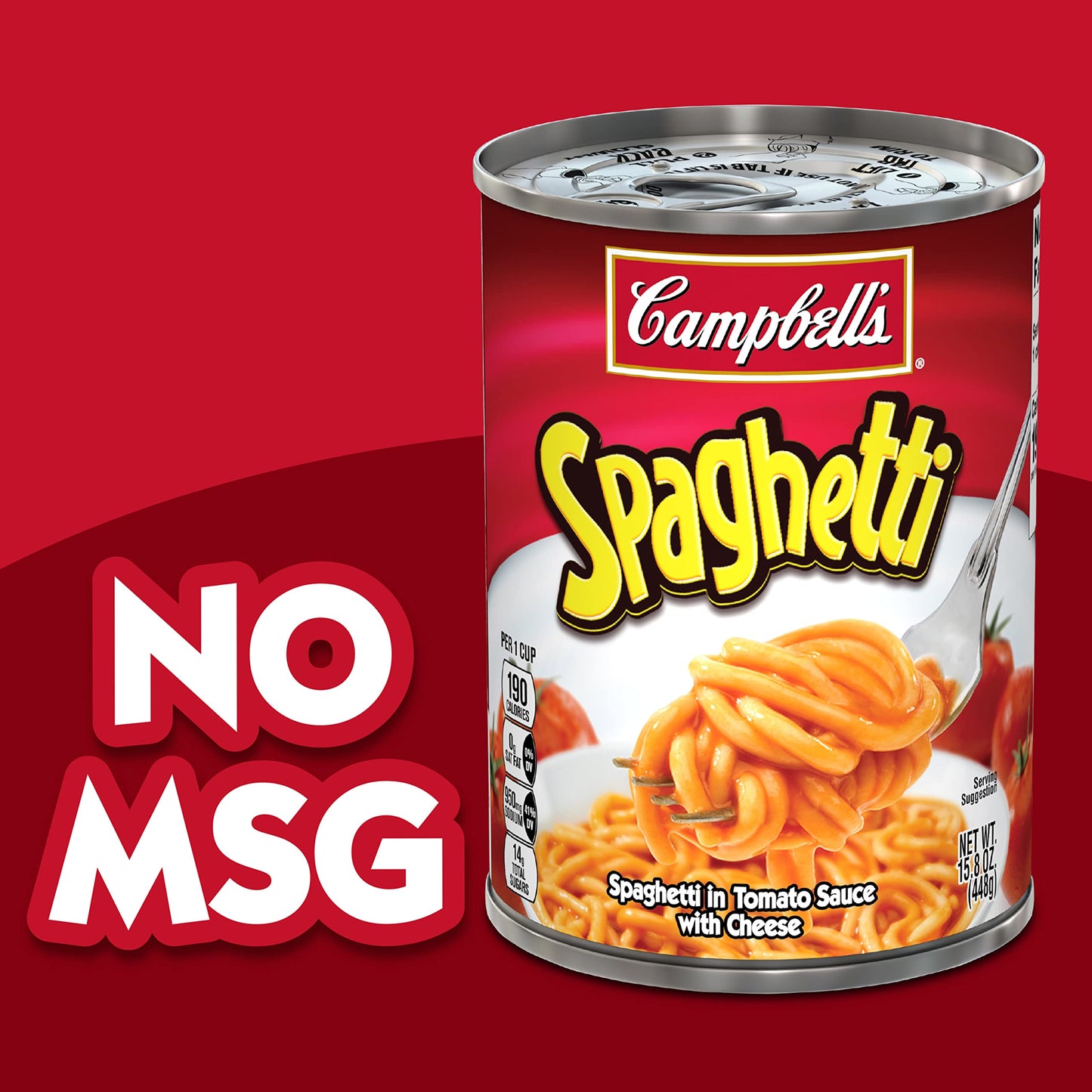 Campbell's Canned Spaghetti, Snacks for Kids and Adults, 15.8 OZ Can (Pack of 12)