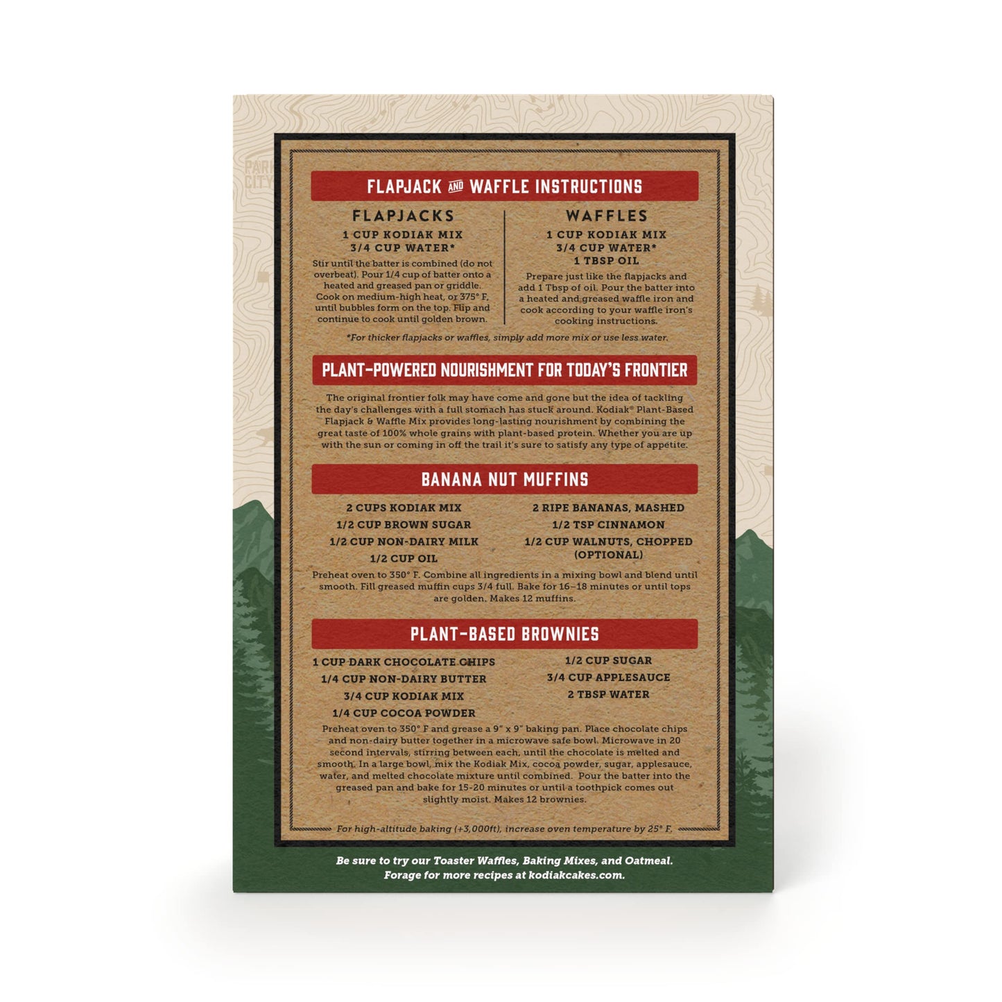 Kodiak Cakes Plant-Based Classic Flapjack & Waffle Mix, 18 Oz, (Pack Of 6)