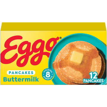 Eggo Frozen Pancakes, Frozen Breakfast, Breakfast Food, Buttermilk, 14.8oz Box (12 Pancakes)