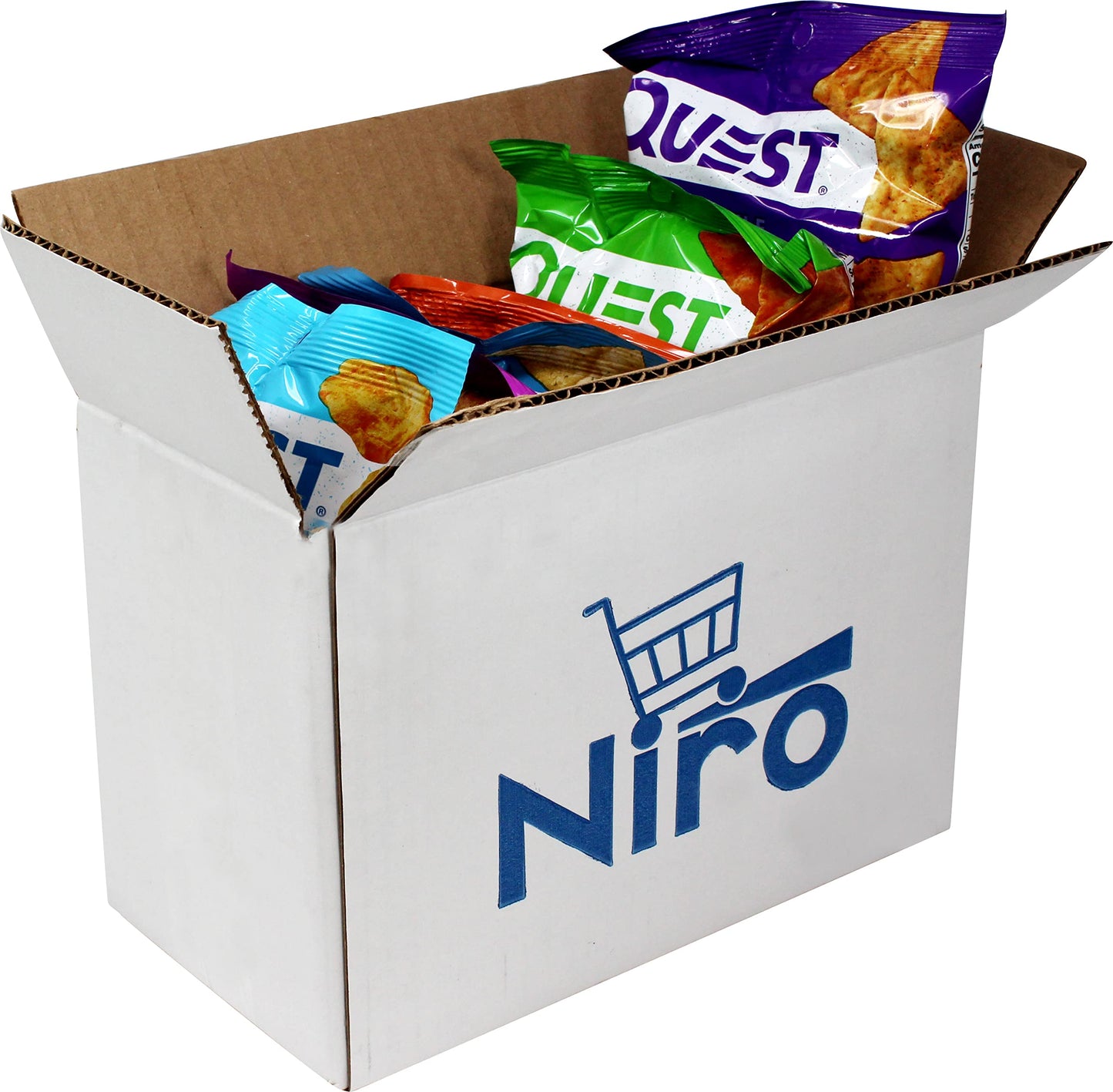 Niro Assortment | Quest Tortilla Style Protein Chips - 8 Flavors - Cheddar & Sour Cream, Spicy Sweet Chili, Ranch, Loaded Taco,