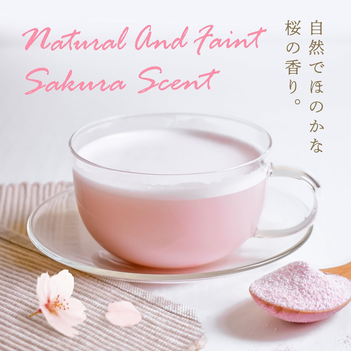 Sakura Latte -Creamy And Aromatic Foam- Using Japanese Cherry Blossom 100%, 3.5Oz, Made In Japan,Sold By Japanese Company ?Yamas