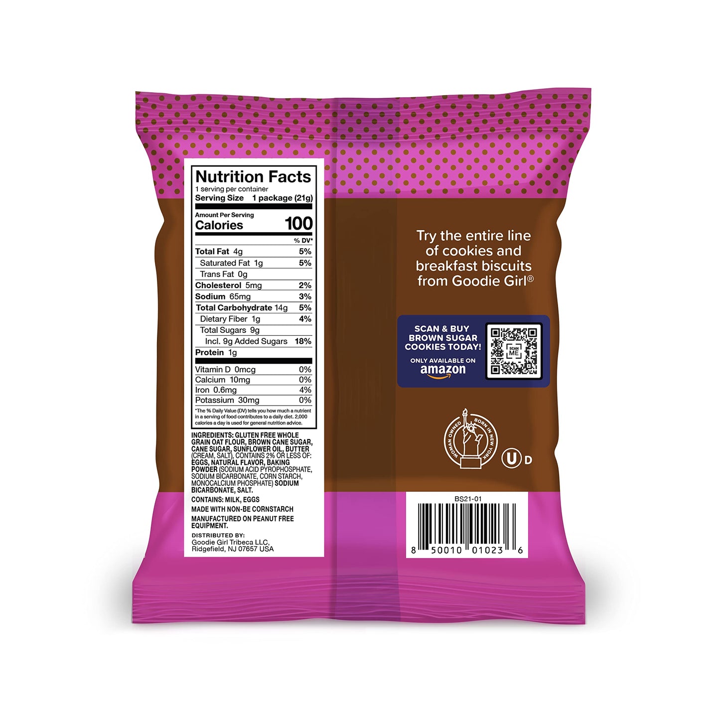 Goodie Girl, Mini Brown Sugar Cookie Snack Packs | Gluten Free, Peanut Free | 100 Calories (24 Pack)