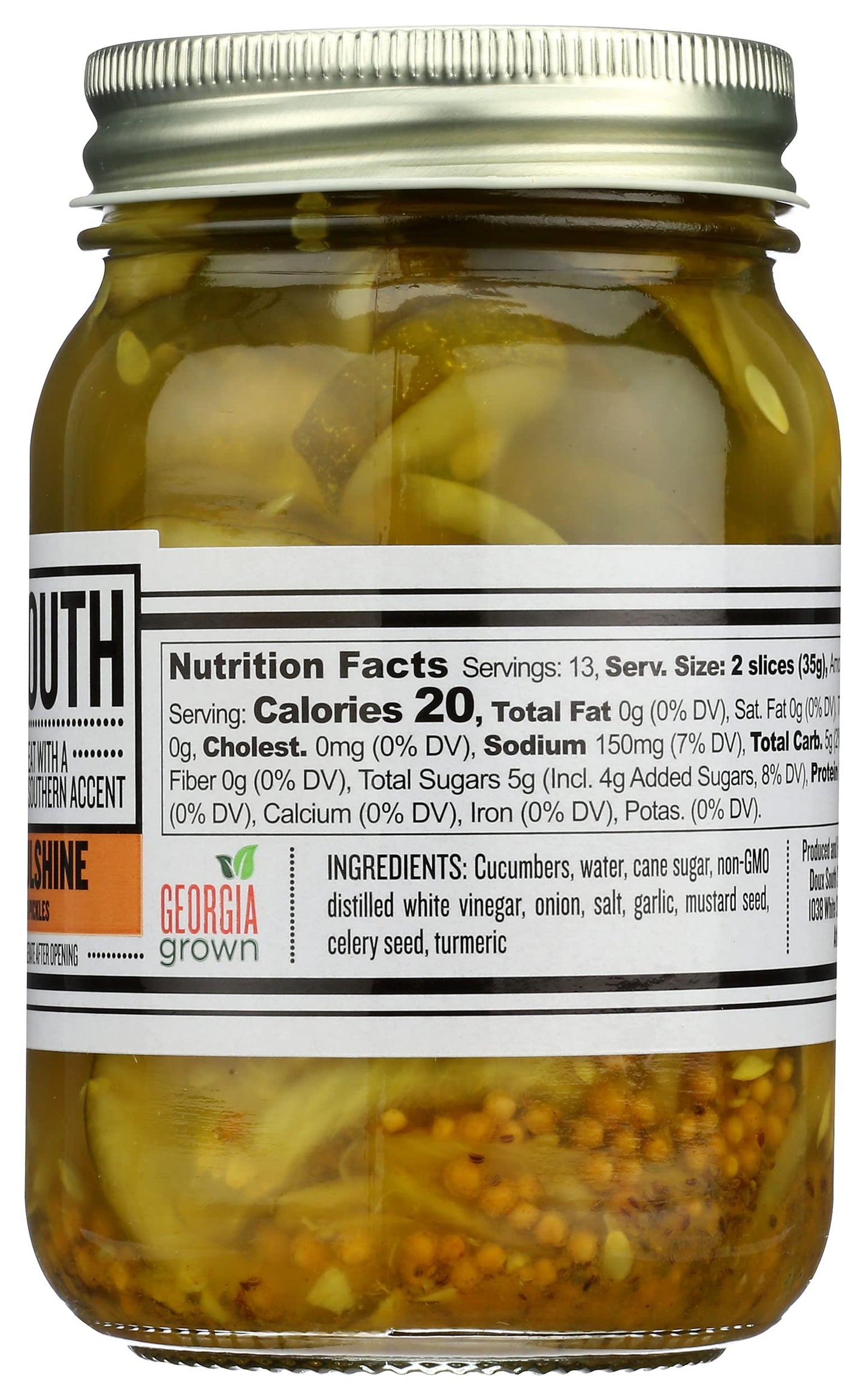 Doux South Sweet Soulshine Pickle Slices, 16 Oz