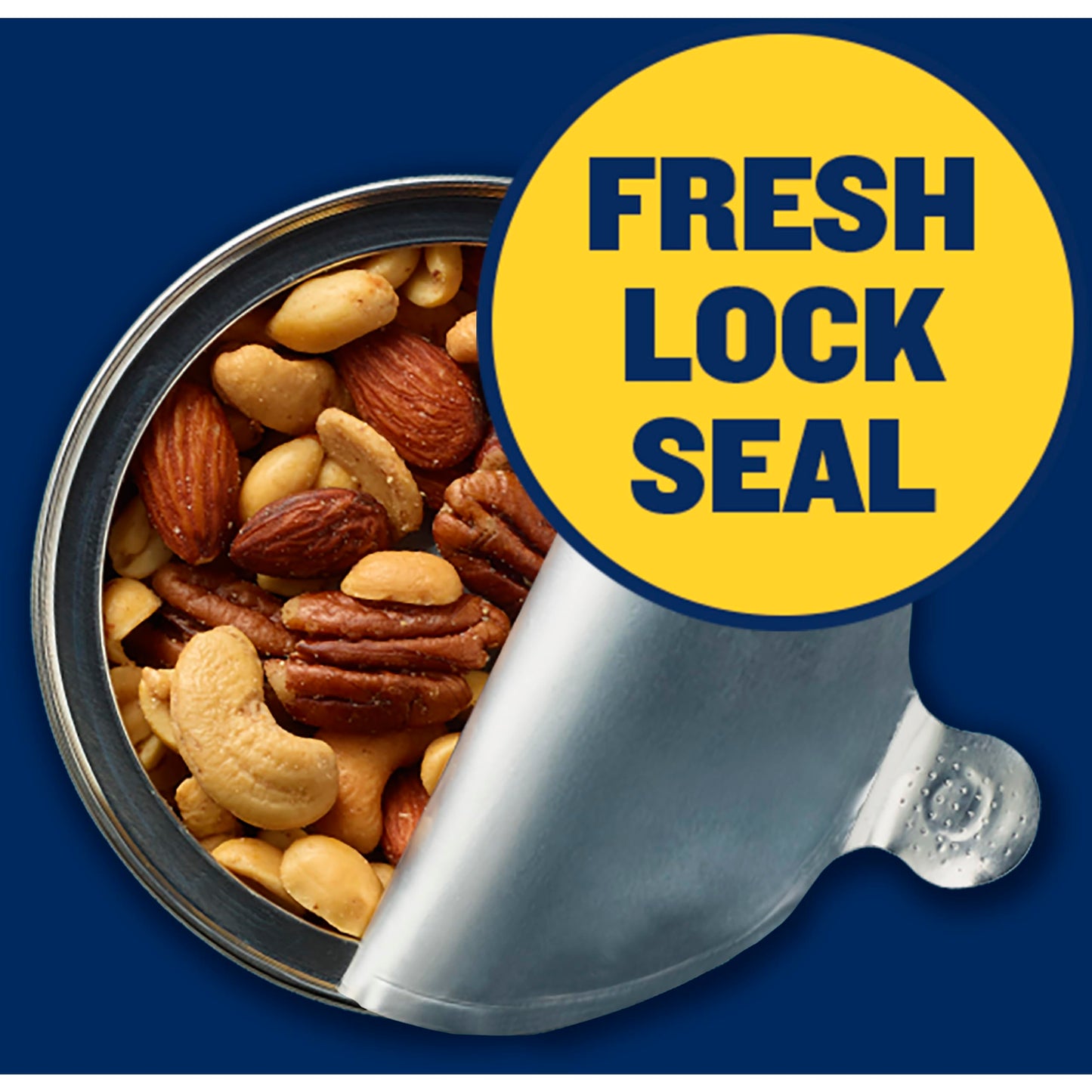 PLANTERS Salted Mixed Nuts, Peanuts, Almonds, Cashews, Brazil Nuts, Pecans, 56oz Canister, Plant-Based Protein Snack