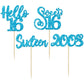 Gyufise 24Pcs Happy 16Th Birthday Cupcake Toppers Glitter Hello 16 Sweet 16 Cupcake Picks Sixteen Years Old Birthday Cake Decora
