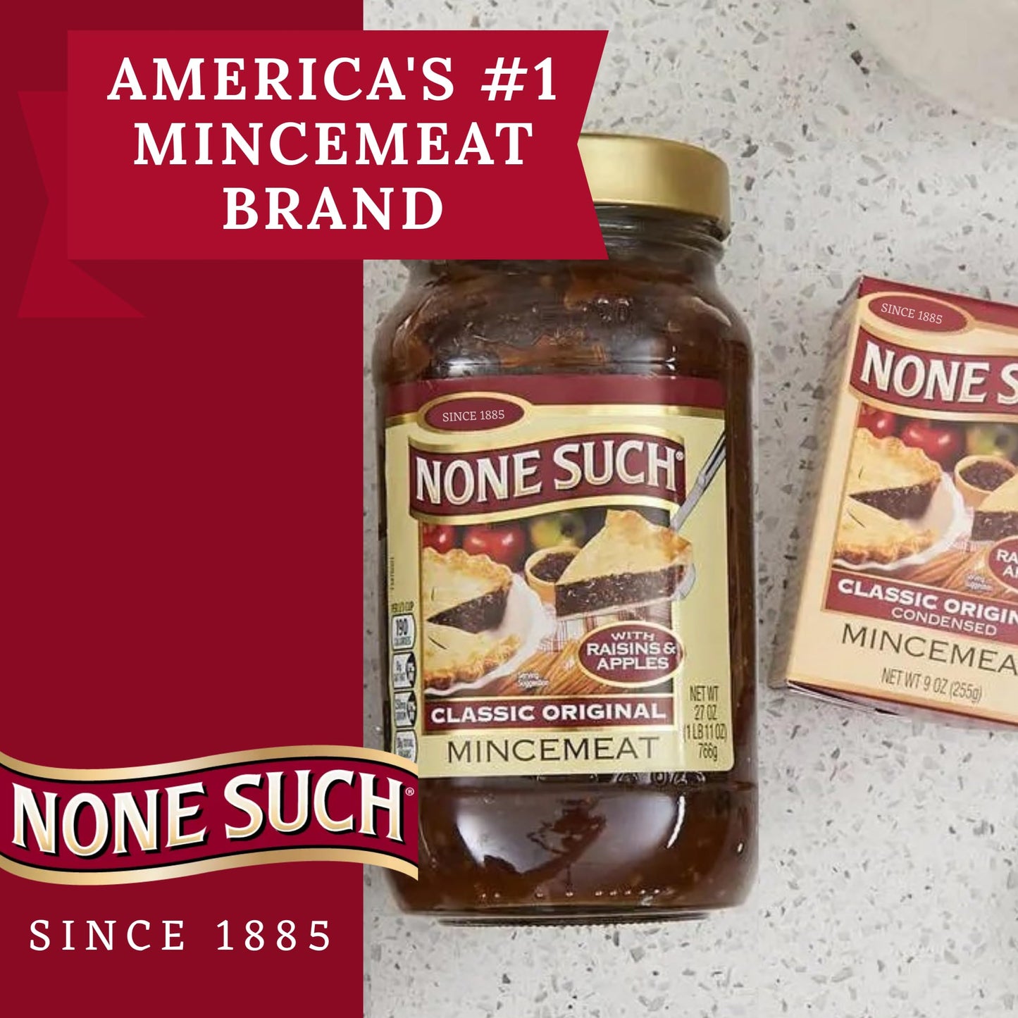 None Such Mincemeat Classic Original - Pie Filling With Apples And Raisins, 27 Ounce (Pack Of 1)