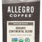 Allegro Coffee Organic Continental Blend Whole Bean Coffee, 12 Oz