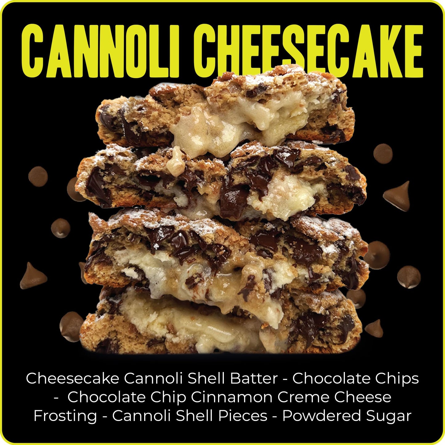 My Cookie Dealer Soft Baked Cookies, Cannoli Cheesecake, 3-Pack, 4oz, Individually Wrapped Travel Snacks