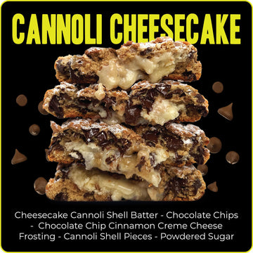 My Cookie Dealer Soft Baked Cookies, Cannoli Cheesecake, 3-Pack, 4oz, Individually Wrapped Travel Snacks