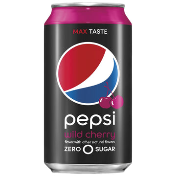 Pepsi Zero Sugar Wild Cherry, 12 Oz Cans (36 Cans)