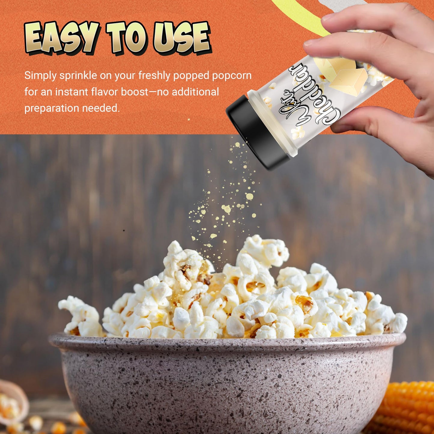 Smash Seasonings White Cheddar Cheese Powder, 2 Pack, 3.1 Ounce Shaker Bottles, Popcorn Flavoring Seasoning