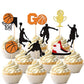 36 Pcs Basketball Cupcake Toppers Glitter Star Player Cupcake Picks Basketball Hoop Game Shoe Sports Ball Cake Decorations For Sports Theme Baby Shower Birthday Party Supplies