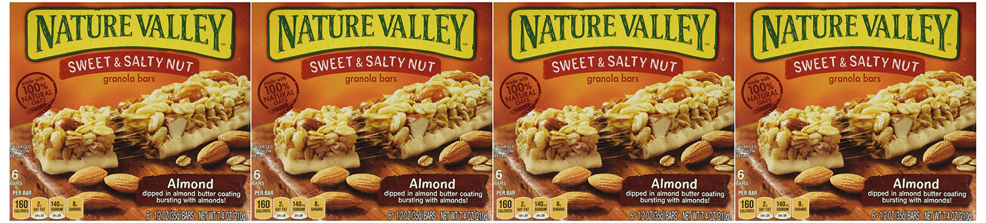 Nature Valley, Sweet & Salty Almond Granola Bars, 7.4Oz Box (Pack Of 4)