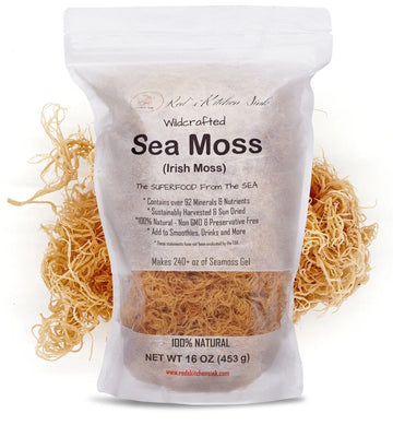 Irish Sea Moss | Seamoss | Wildcrafted - 100% Natural, Makes 240+ Oz Of Sea Moss Gel, From St. Lucia | 1 Pound - 16Oz