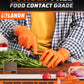 Lanon 8Mil Orange Disposable Nitrile Gloves, Mechanic, Heavy Duty, Food Safe, Latex Free, Powder Free, Fully-Diamond Textured, X