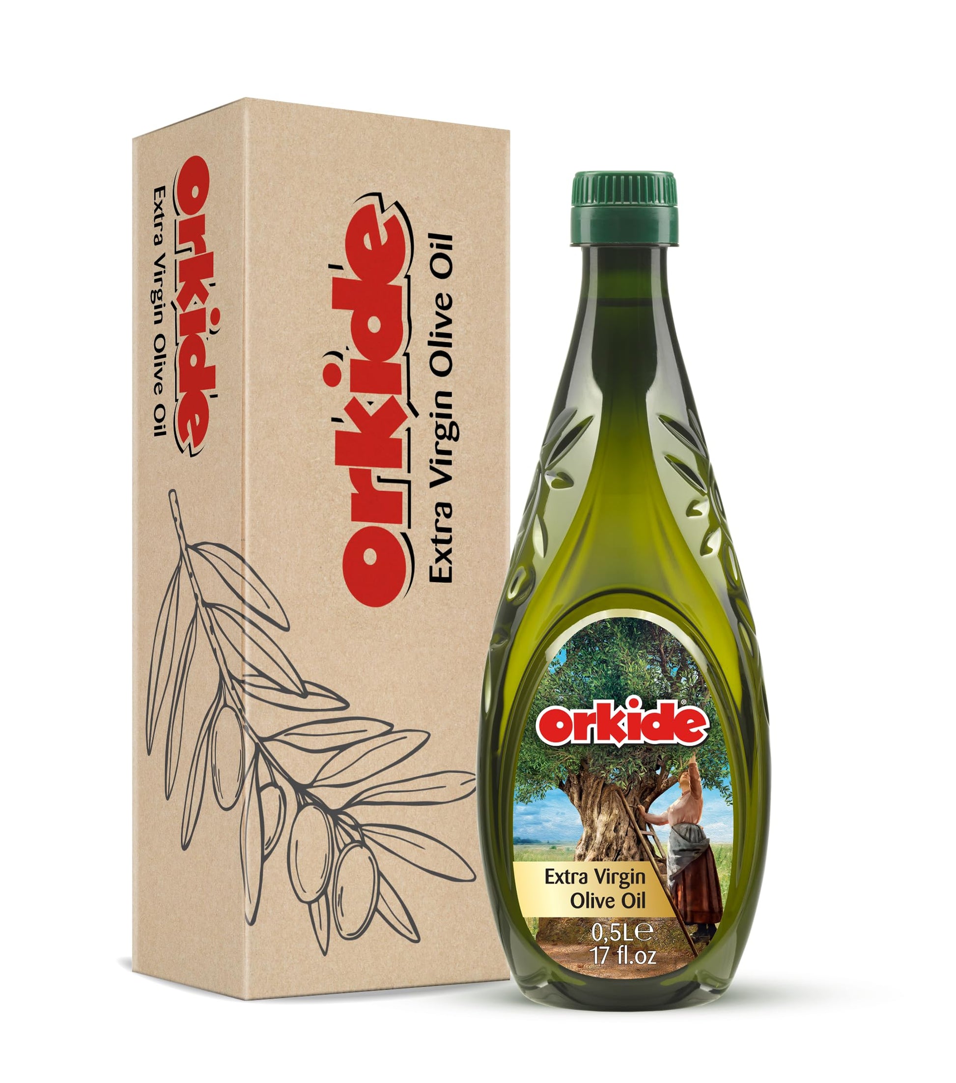 Orkide Extra Virgin Olive Oil, Robust Mediterranean Blend, FFA 0.3, Polyphenol+400, 17 fl oz