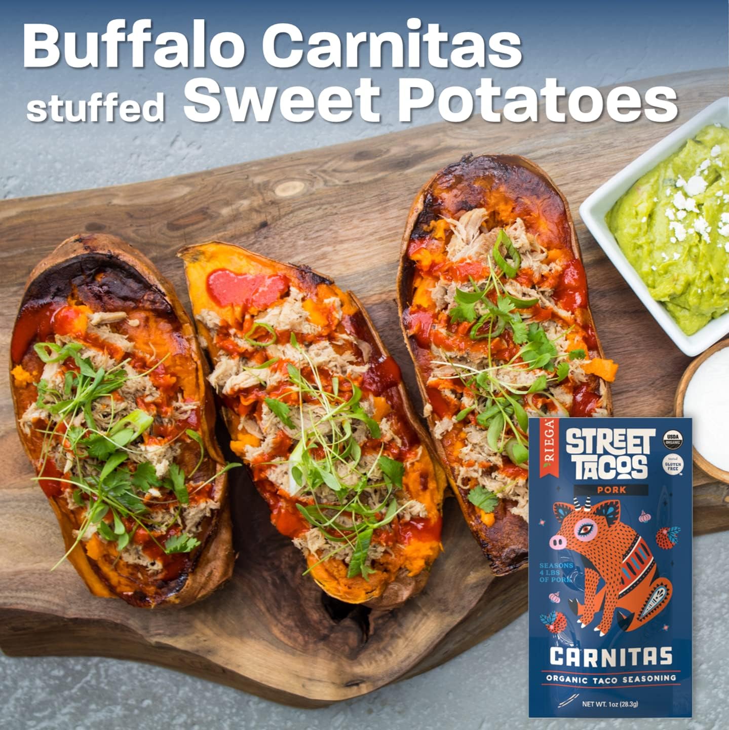 Riega Organic Carnitas Street Taco Seasoning, Perfect Mix For Authentic Slow Cooker Shredded Pork Carnitas 1 Ounce (Pack Of 8)