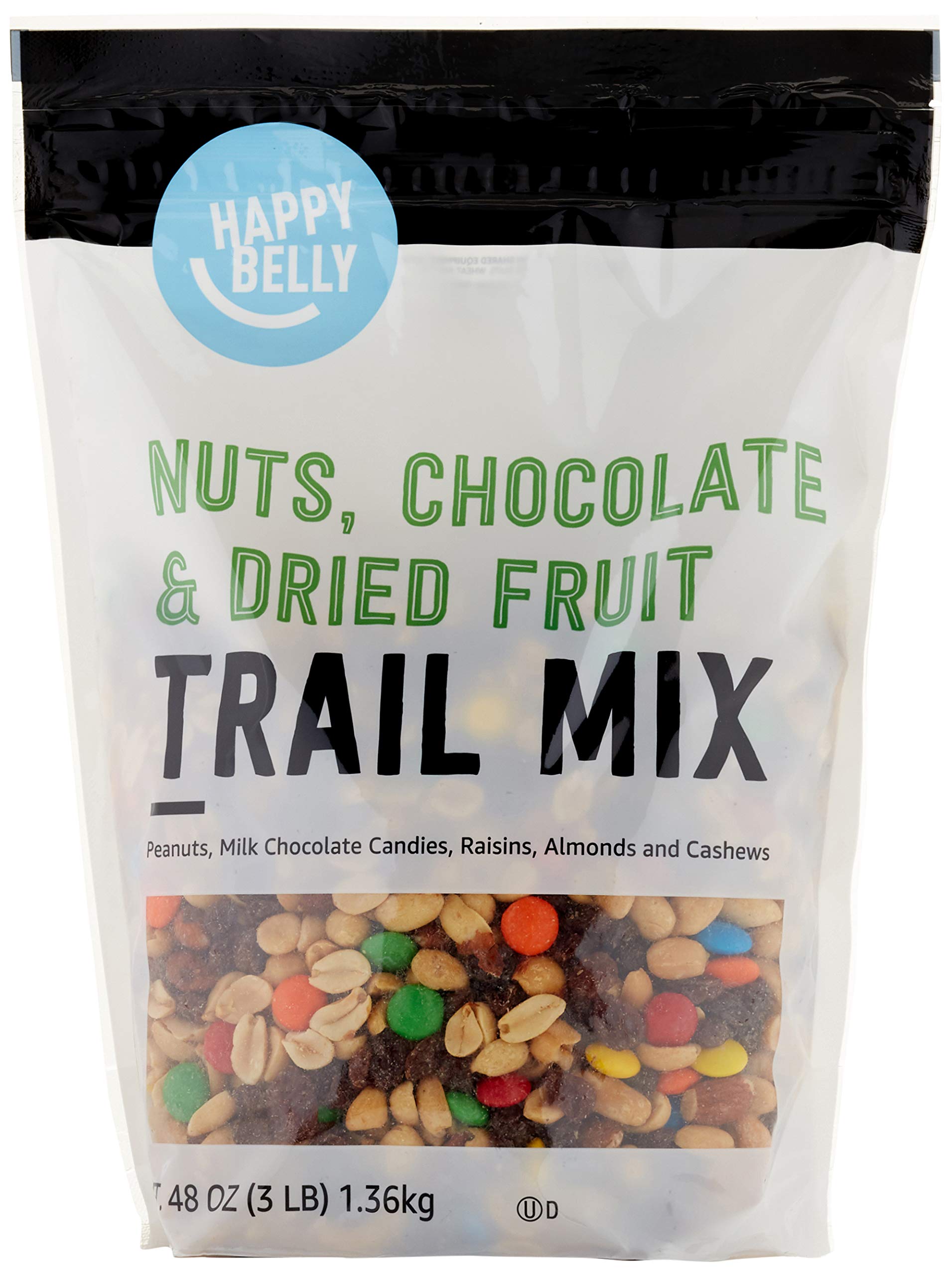 Happy Belly Trail Mix, Nuts, Chocolate & Dried Fruit, 48 Ounce (Pack of 1)
