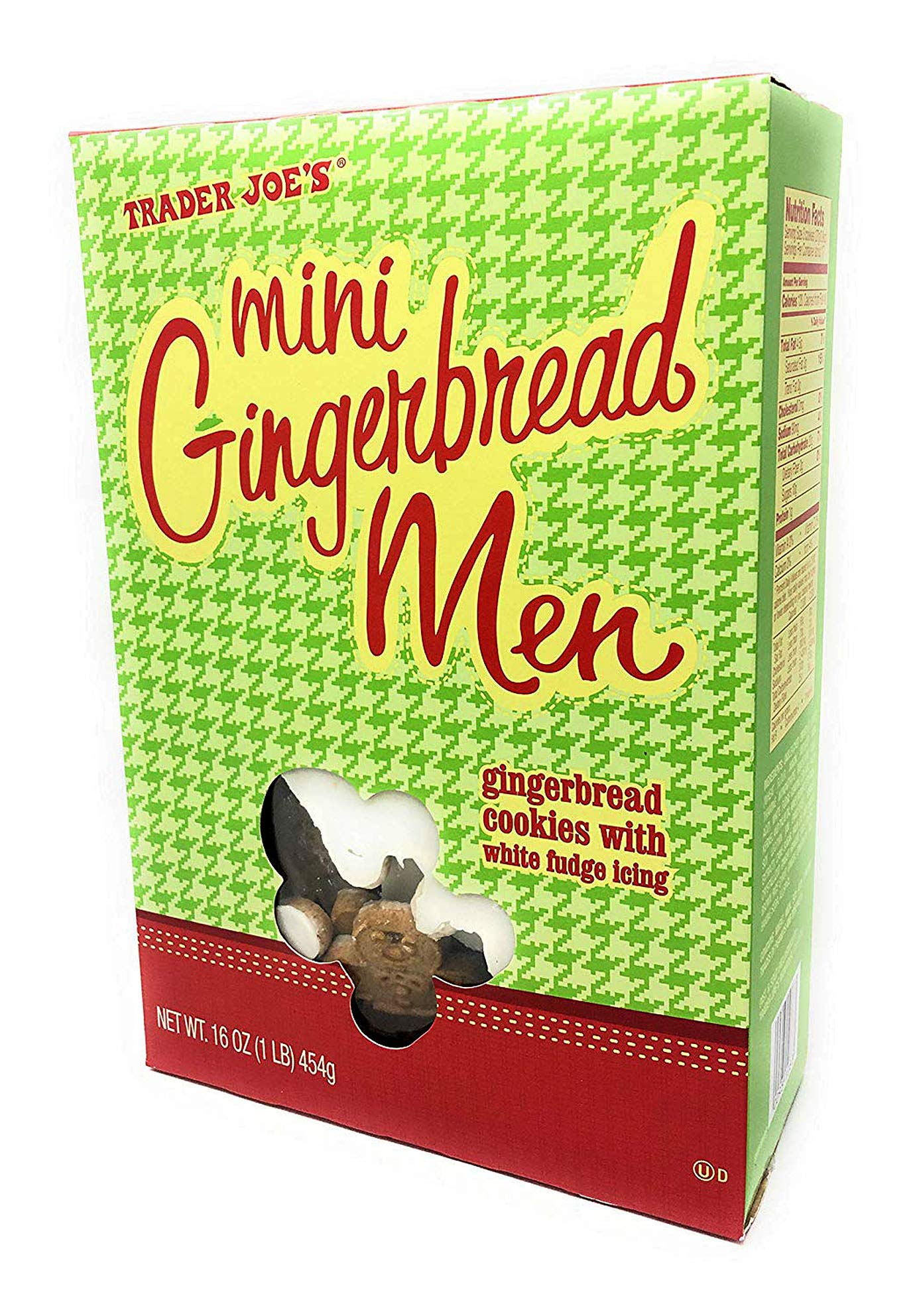 Trader Joes Mini Gingerbread Men Cookies With White Fudge Icing  16 Ounces 454 Grams