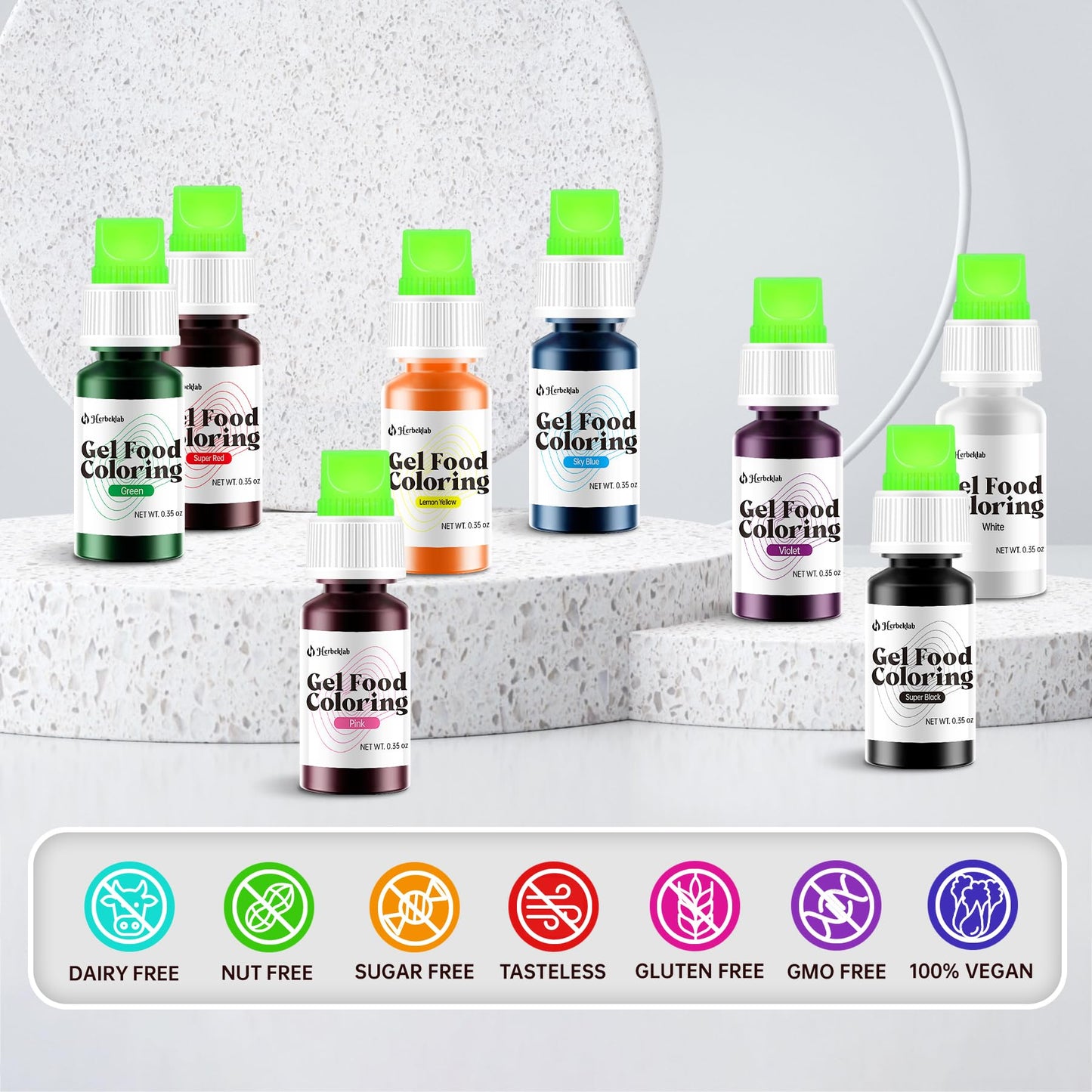 Gel Food Coloring 15 Colors X 0.35 Oz Concentrated Gel Based Food Dye Vibrant Icing Colors Neon Edible Food Color For Icing Baki